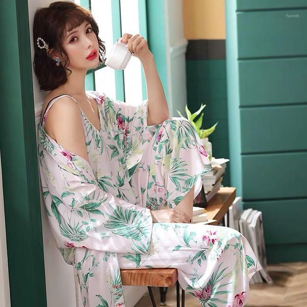 

women pajamas nightgown 3 piece sets nightwear sleepwear loose sleepshirt nighties home clothes women's cotton pajamas1, Black;red