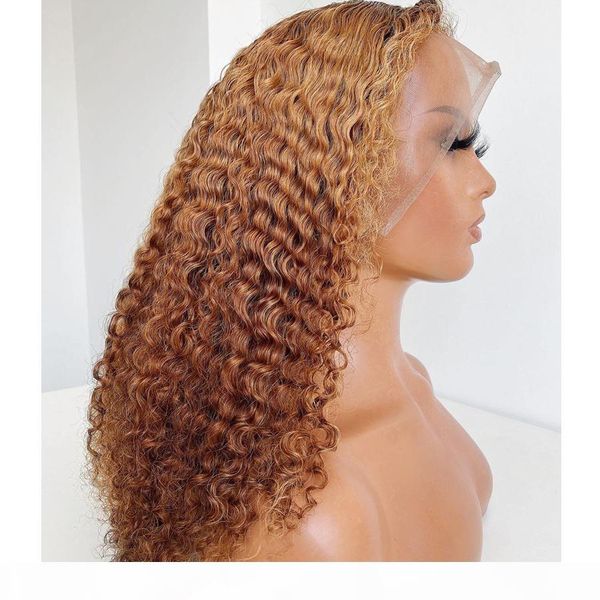 

бразильский медовый блондинки boucy curly 13x6 кружева передние волосы для волос для волос curl full кружевные парики remy preucked 360 круж, Black