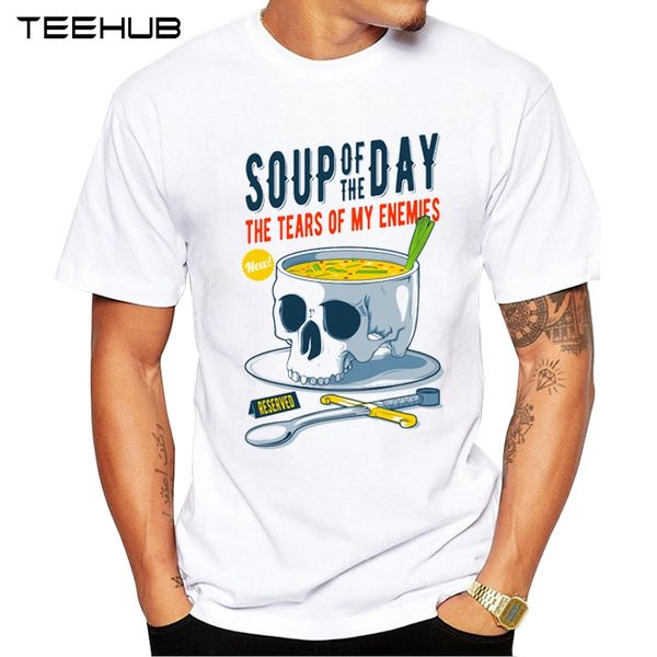 

teehub man t shirt cool design halloween men t shirt soup of the day t shirt cup skull printed casual tee sport hooded sweatshirt hoodie