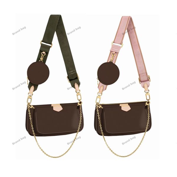 

3 pcs set designers shoulder bag fashion wallet luxury leather messenger bags ladies chain handbags purses crossbody wallets coin case pack