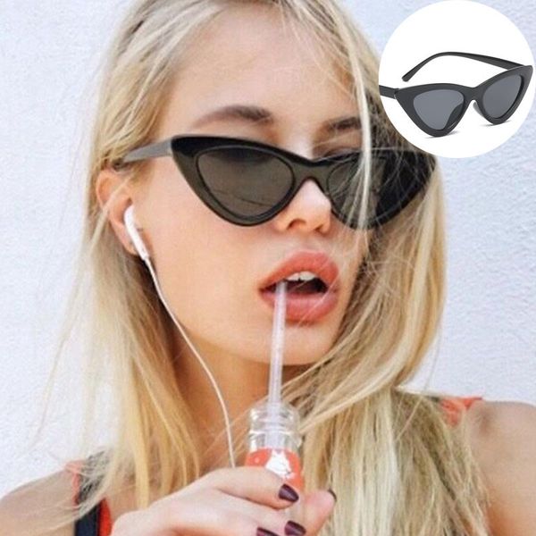 

fashion cute ladies cat eye sunglasses women vintage retro small triangular cateye glasses female oculos de sol uv400