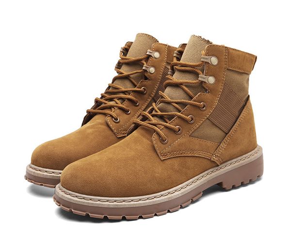 

autumn and winter new martin boots film and the same paragraph outdoor matte leather boots england suede high-slip skid boots