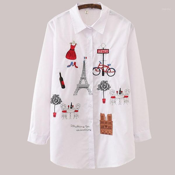 

white blouse women plus size long sleeve autumn winter womens and blouses 2020 women casual cotton shirt embroidery blouse1