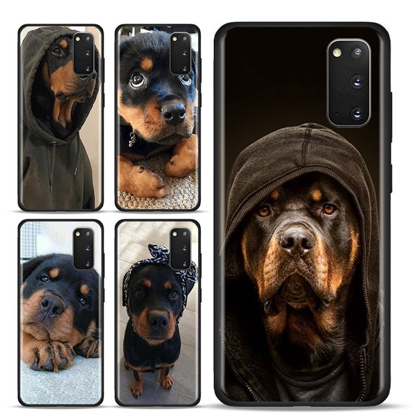 

rottweiler dog puppies case for samsung galaxy s10 s10e lite s9 s8 s20 ultra plus s7 phone cover silicone shell