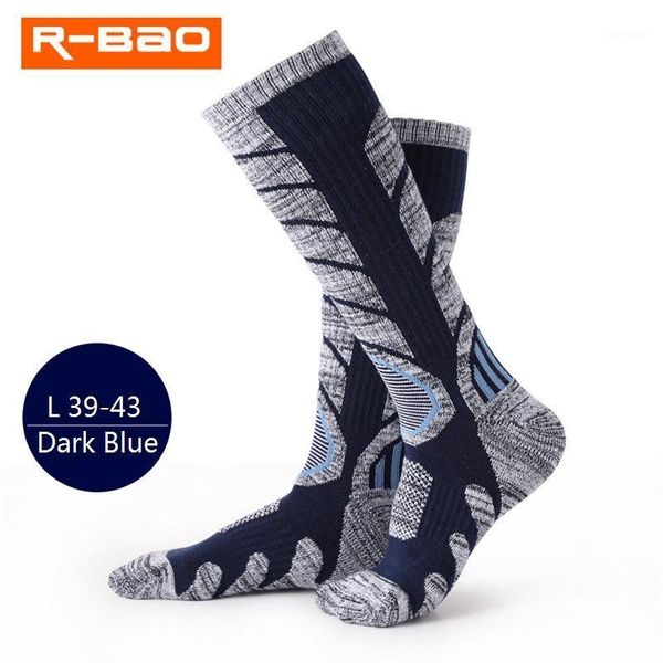 

sports socks 1pair winter warm men women thermal skiing thick cotton snowboard cycling soccer long sock1, Black