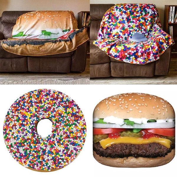 

blankets comfort wrap blanket creations pizza hamburger throw perfectly round bathroom carpet polyester tortilla home textile