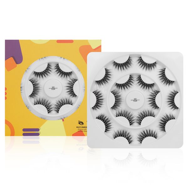 

8 pairs thick natural long mink false eyelashes set reusable handmade crisscross fake lashes extensions soft & vivid 2 models dhl free