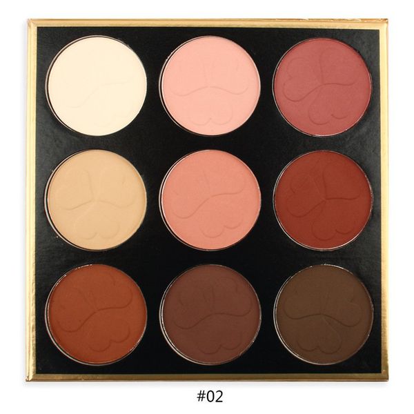 

eye shadow 9 color plate smoked makeup peach wine red earth disc