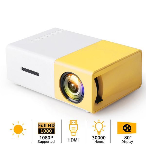 

портативный проектор yg300 светодиодный мини-проектор audio yg-300 hdmi usb 3d pico projector home media player lcd video proyector kids dir