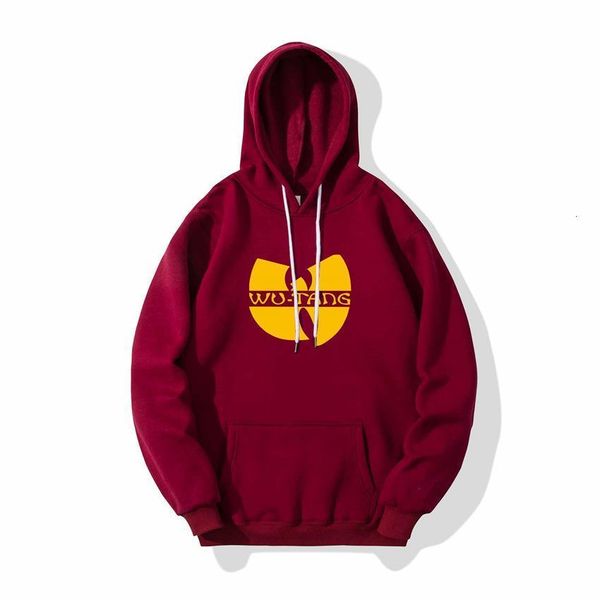 

letter wu tang printed hoodis fashion logo design pullover autumn winter sweatshirt rap music male hip hop tracksuit ne, Black