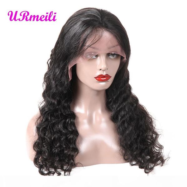 

deep wave full lace wigs for black women peruvian straight body wave kinky curly loose deep wave virgin lace front human hair wigs, Black;brown