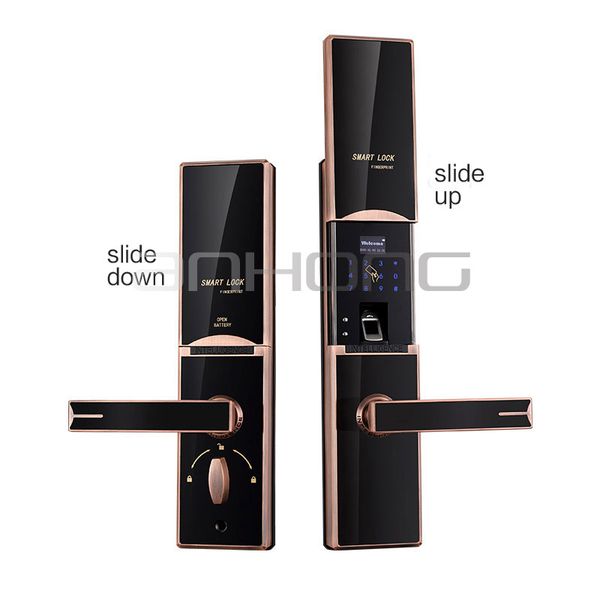 

fingerprint password intelligent lock anti-theft door special electronic locks slide cover new luxuy design 304 stainless h