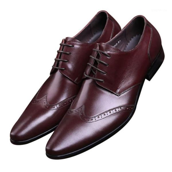 

dress shoes fashion black / brown tan pointed toe oxfords prom mens business genuine leather wedding1