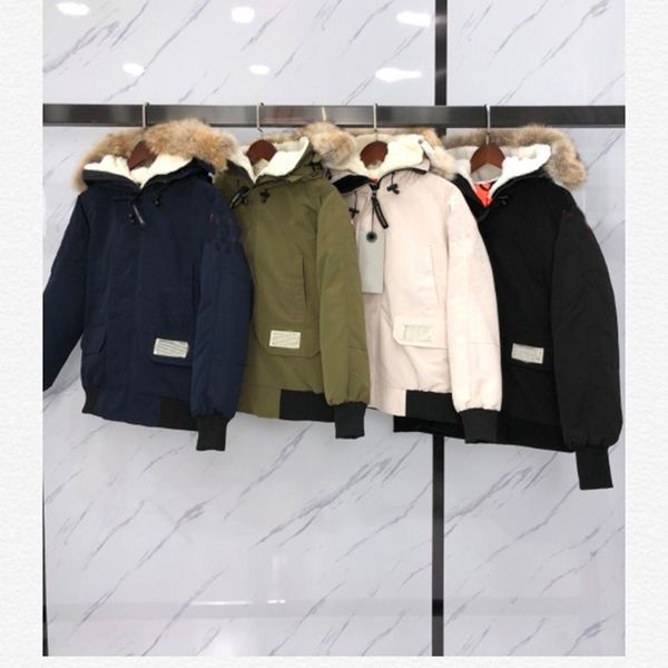 

2020 canada fashion womens winter down jacket windbreaker bodywarmer parka hooded woman designers 90% goose puffer jackets coat army clothes, Black