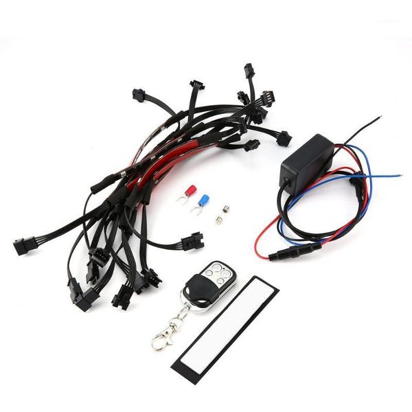 

10pcs 12v dc motorcycle rgb led under glow neon strip lamp glow light kit flexible with remote control car styling light1