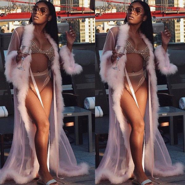 

women lingerie long bathing set robe gown babydoll nightwear sleepwear leather belt cover up see through beachwear swimsuit1, Black;red