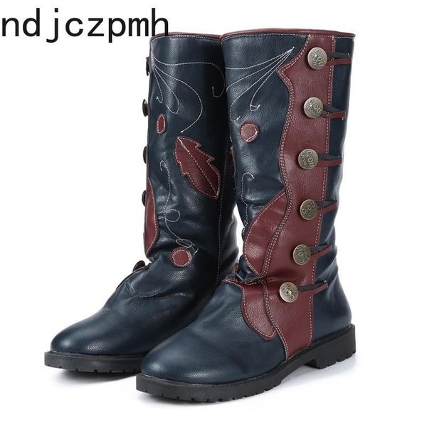 

women's boots the new winter color matching fashion plush round head flat middle tube martin boots women's shoes plus size 34-43, Black