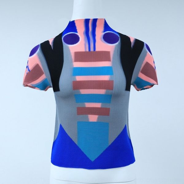 

1ekqj miyake pleated 2020 coat summer women new printed 32020xc17-1036-yh miyake pleated women coat t-shirt 2020 summer new printed t, White