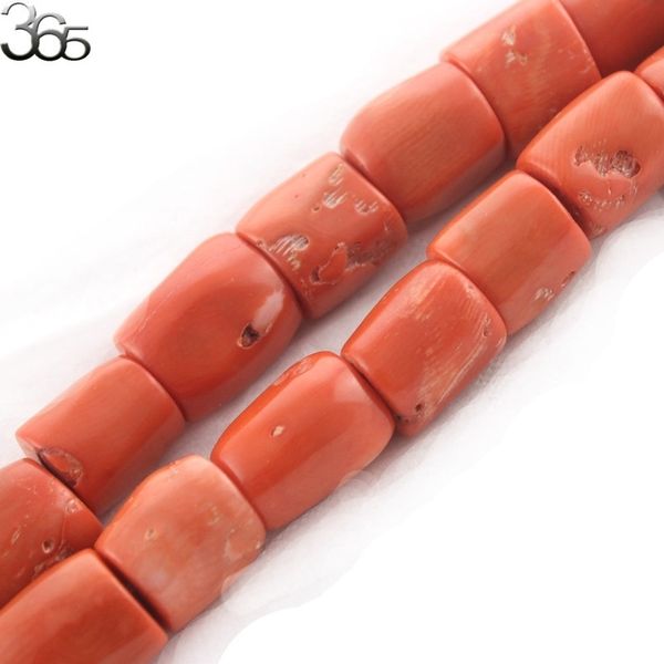 

real orm column orange coral jewelry making natural beads strand 15" 200930, Black
