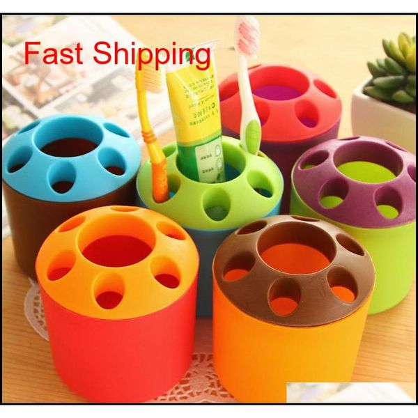 

special porous couple creative toothbrush holder toothpaste mouthwash multi-function deskpen holder rack oy1tt