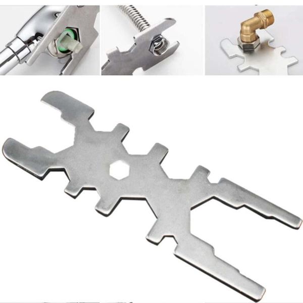 

18-in-1 faucet wrench stainless steel kitchen tap spool nut gland maintenance tool1