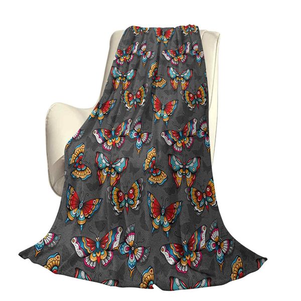 

cartoon style vibrant color animals on dark background with shadows retrooffice leisure blankets