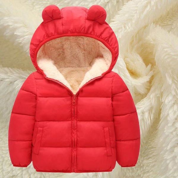 

children add off season baby girl boy's down winter cotton padded jacket thickening, Black