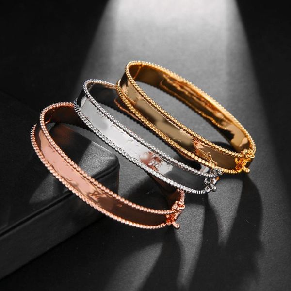 

women's smooth bracelet lettering luxury fashion temperament fashion jewelry, Black
