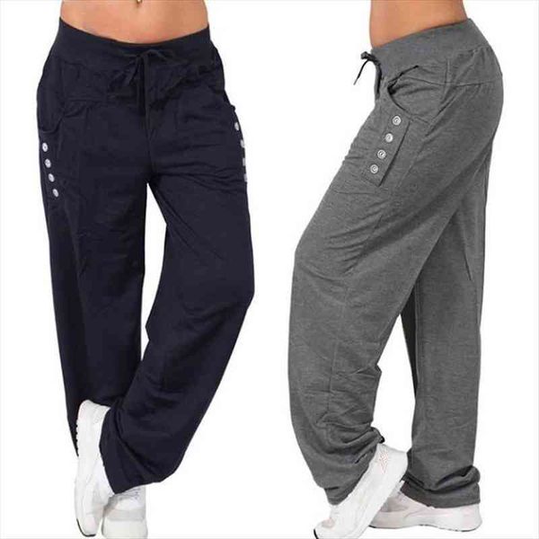 

women summer straight loose casual pants large size fashion mid waist drawstring pants female sports trousers joggers, Black;white