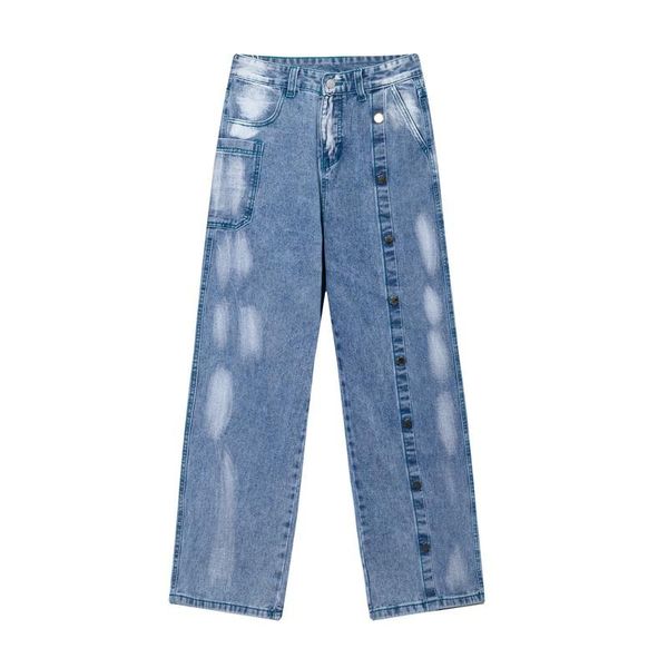 

uncledonjm tie dyed men's harajuku pants fashion bf brand hip-hop cool street jeans an-c067 jeans biker designer fashion oatni, Black