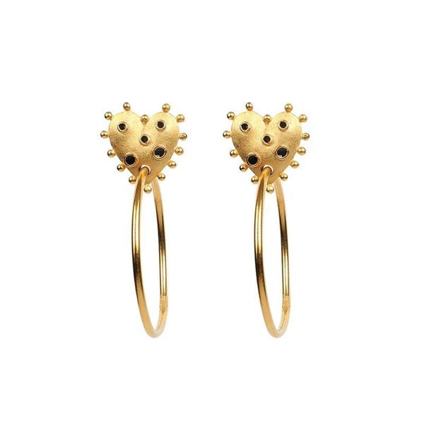

hoop & huggie large circle heart earrings for women romance enamel big statement, Golden;silver