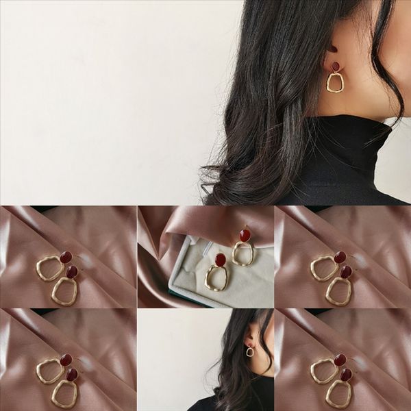 

ykby women studs earrings simple fashion personality lovelyearring pearl small ring earrings simple pink, Golden