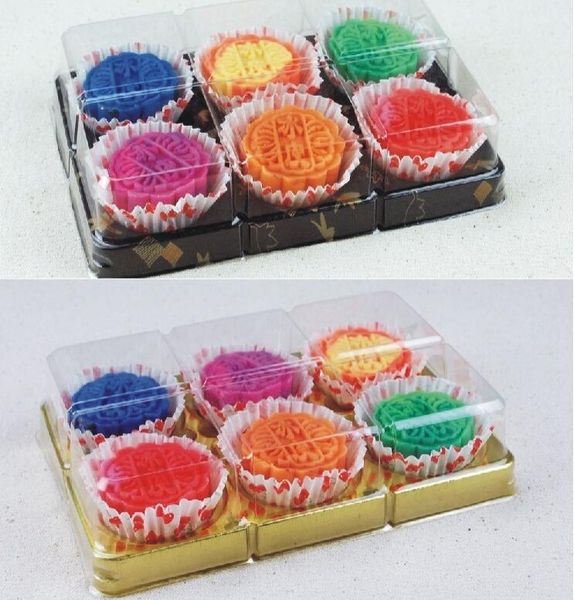 

6 holes cupcake packing box egg tarts, moon cakes baking box dessert display