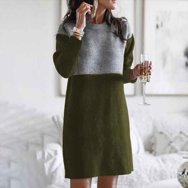 

women sweater knitwear patchwork sweater long sleeve color collision knitting women pullovers winter jumpers drop shipping, White;black