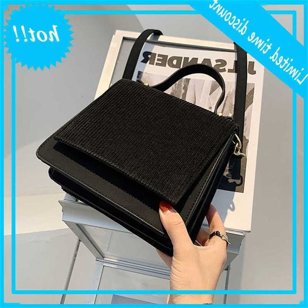 

corduroy crossbody for 2021 fashion small effects colours shoulder bags women handbags and wallets with handle new
