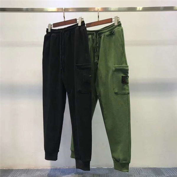 

2020 cotton fashion black and green color trousers men's sports pants simple casual models good quality solid color autumn and winter m