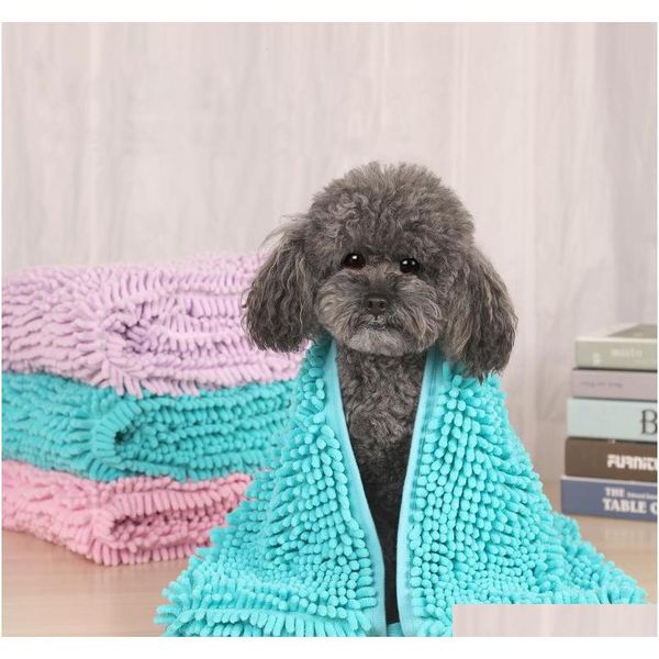 

dog towel pet drying towel ultra soft microfiber chenille dog pet bath dry towel hand pockets super absorbent pet supplier buhgw
