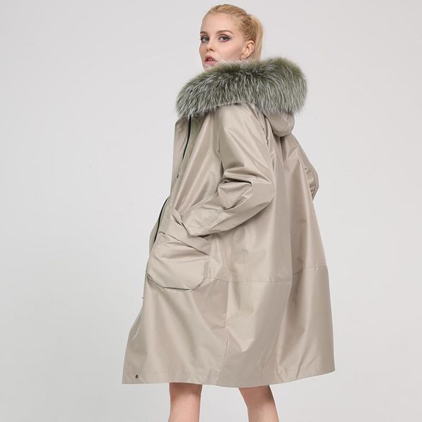 

send to overcome women's 2021 winter new loose fur coat rex fur one warm nikko clothing women's coat, Black