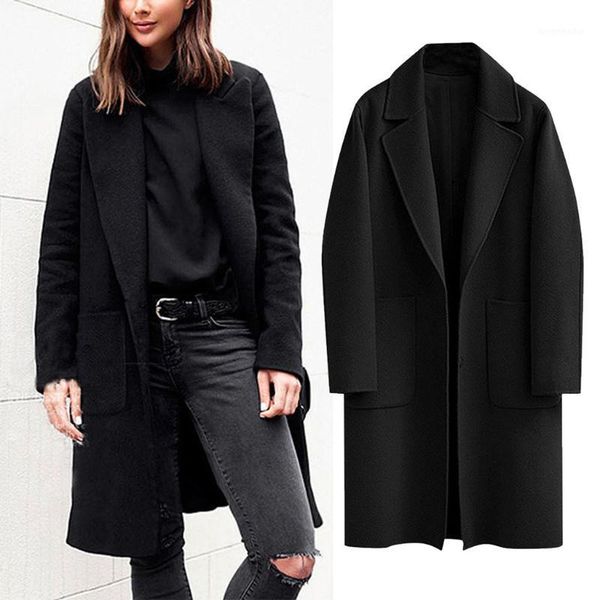 

ladies winter jacket women's warm coat womens winter lapel button long trench coat jacket ladies parka overcoat outwear w10161, Black;brown