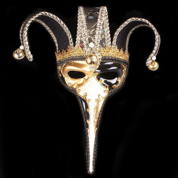 

creative halloween masquerade long nose mask bell high-end party masks lace christmas gorgeous elegance new