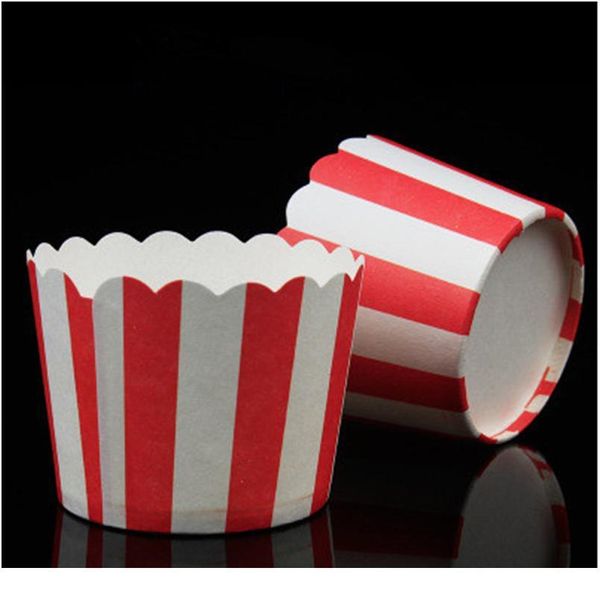 

50pcs stripe cupcake paper cup greaseproof cupcake wrapper paper muffin cupcake baking cup liners for weddi qylrvr