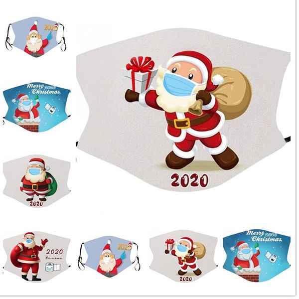 

adults kids christmas face mask xmas gift hats design mask christmas family face masks santa claus party mask protective mouth cover f110505, Black;white