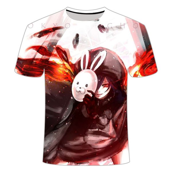 

classic anime japan tokyo ghoul one red eye blood 3d print shirts oversized hippie kawaii men clothing