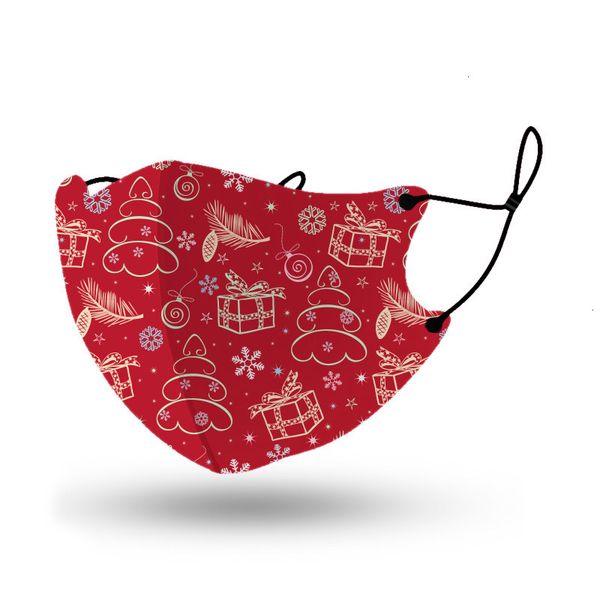 

factory price designer new arrival christmas santa gift protective ice silk fashion face mask printing dust-proof
