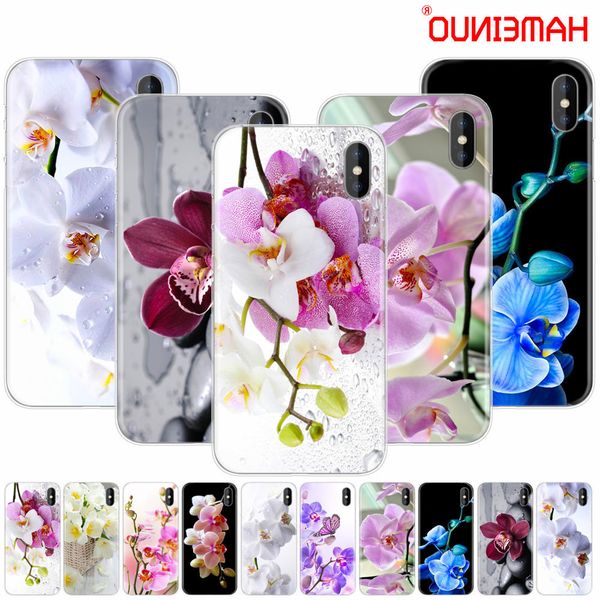 

hameinuo orchid flowers colorful cell phone cover case for iphone x 8 7 6 4 4s 5 5s se 5c 6s plus