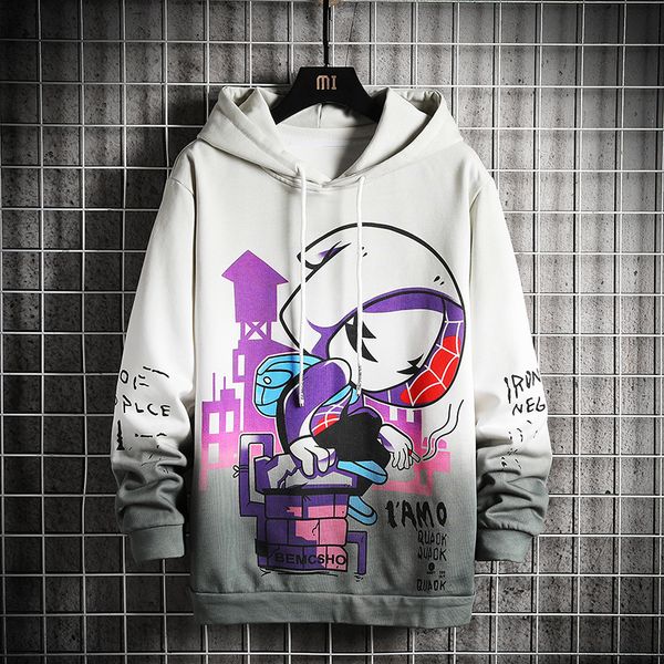 

2021 new fashion men women fleece hoodies comic printing sweatshirts hip hop streetwear style autumn winter casual coat mydk, Black