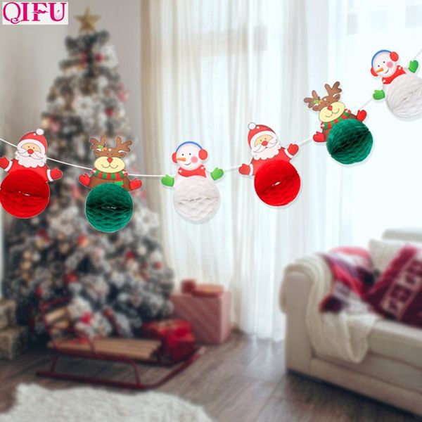 

qifu christmas honeycomb ball banner merry christmas decorations for home christmas 2020 gifts xmas ornaments noel new year 2021 bbycnt