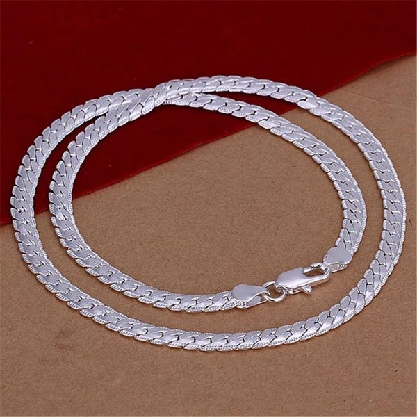 

fashion wholesale silver 5mm snake chain women men noble necklace fashion trends jewelry gifts silver color n130 h sqcjbb
