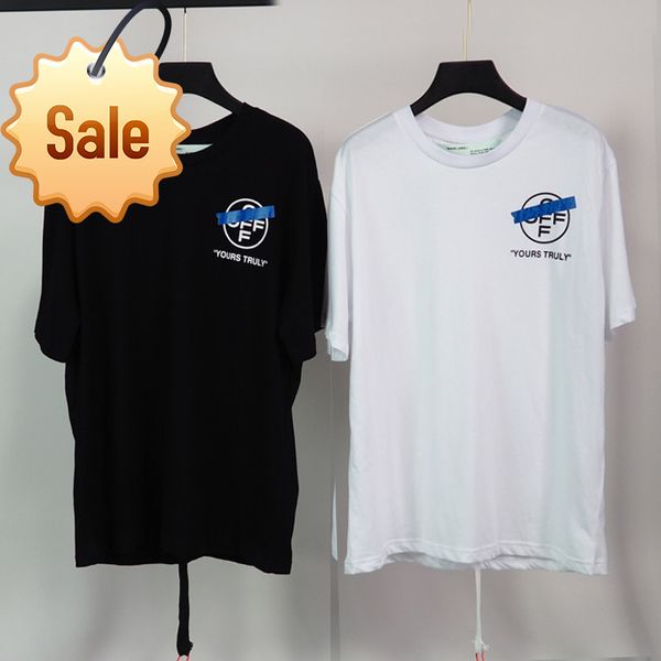 

summer 2022 spring new / off singapore limited color label arrstyle print short sleeve batch, White;black