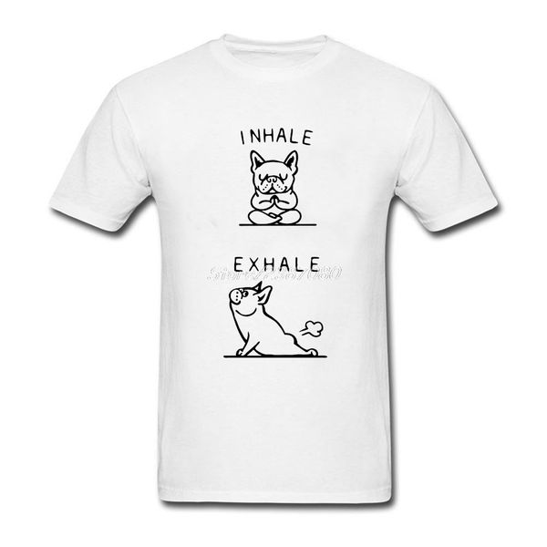 

спорт смешной вдох выдох frenchie смешные t рубашка хлопок crewneck с коротким рукавом одежда для собак новый стиль xxxl футболки для мальчи
